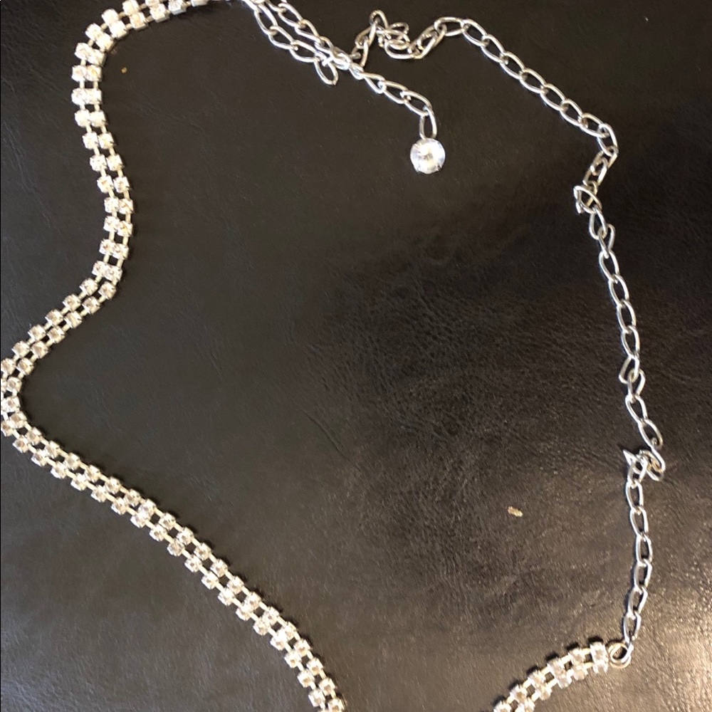 Rhinestone chain belt